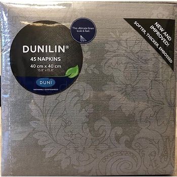 Duni Serwetki Dunilin 40x40 cm Royal Szary 45 szt.