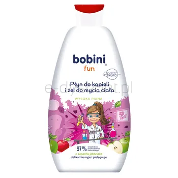 Bobini Fun Płyn Do Kąpieli I Żel Do Mycia Wysoka Piana O Zapachu Jabłuszka 500Ml