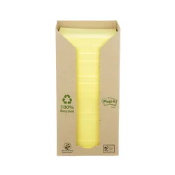 Bloczek Samoprzylepny Ekologiczny Post-It® (654-1T), 76X76Mm, 16X100 Kart., Żółty