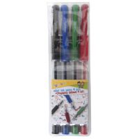 Gimboo Długopis żelowy Classic, 0,5mm, 4 szt., zawieszka, mix kolorów [BIURO]