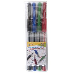 Gimboo Długopis żelowy Classic, 0,5mm, 4 szt., zawieszka, mix kolorów