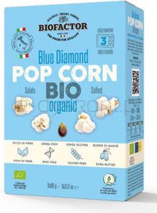 Popcorn niebieski z solą do mikrofalówki BEZGL. BIO 3 x 90 g