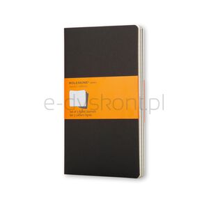 Moleskine Zestaw 3 Zeszytów Cahier Journals P (9x14cm) w linie, 64 strony, czarny