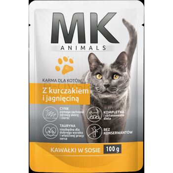 Mk Animals Saszetka Dla Kotów Z Kurczakiem I Jagnięciną100 G