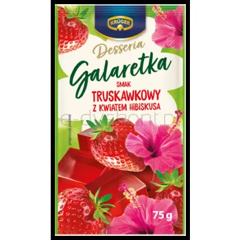 Kruger Desseria Galaretka smak truskawkowy z kwiatem hibiskusa 75g