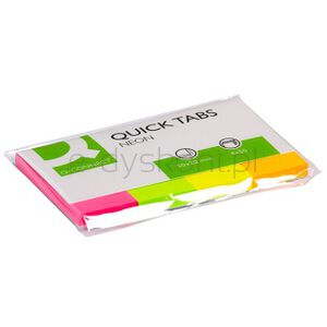 Q-Connect Zakładki indeksujące papier, 20x50mm, 4x50 kart., mix kolorów