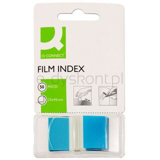 Q-Connect Zakładki indeksujące PP, 25,4x43,7mm, 50 kart., niebieskie [BIURO]