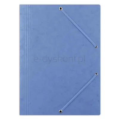 Donau Teczka Z Gumką Preszpan, A4, 390Gsm, 3-Skrz., Niebieska 