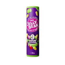 Cukierki do żucia The Jelly Bean Factory, 9 smaków, kwaśne, 90 g, tube