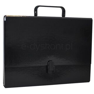 Office Products Teczka-pudełko PP, A4/5cm, z rączką i zamkiem, Czarna