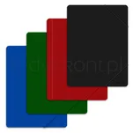 Office Products Teczka Z Gumką, A4, PP, 500mikr., 3-skrz., czerwona - 2