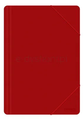 Office Products Teczka Z Gumką, A4, PP, 500mikr., 3-skrz., czerwona