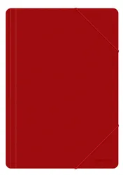 Office Products Teczka Z Gumką, A4, PP, 500mikr., 3-skrz., czerwona