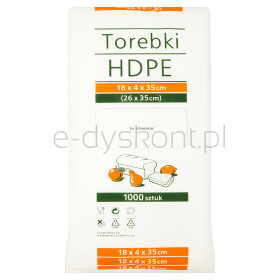 Torebki Spożywcze 18X4X35Cm 26X35Cm 1000 Sztuk Hdpe