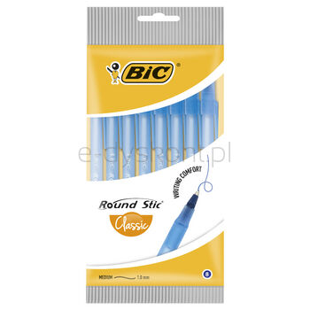 Bic Długopis Round Stic niebieski opakowanie 8 sztuk