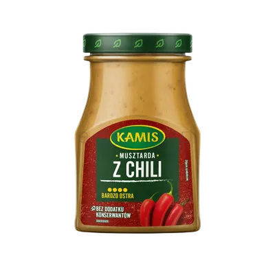 Kamis musztarda STRONG z chili ciętym 185g