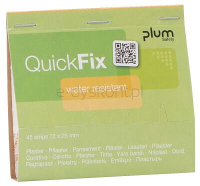 PLUM QuickFix Plastry wodoodporne opatrunkowe Wkład, 45 szt.