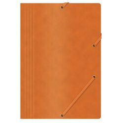 Office Products Teczka z gumką, preszpan, A4, 390gsm, 3-skrz., pomarańczowa