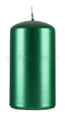 Donau HOME Świeca słupek Standard Lakier, 60x115mm, zielony metaliczny połysk