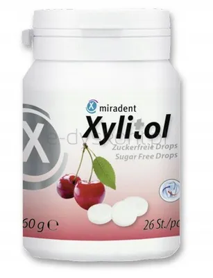 Dropsy pudrowe z ksylitolem WIŚNIA B/C 26 szt, 60g