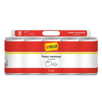 Topseller Papier toaletowy 10 rolek, 3 warstwy