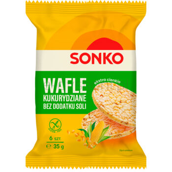 SONKO Wafle kukurydziane bez dodatku soli 35g