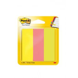 Post-It Zakładki indeksujące (671/3), papier, 25x76mm, 3x100 kart., mix kolorów