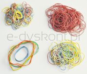 Q-Connect Gumki Krzyżowe  0,1Kg, Średnica 50Mm, Mix Kolorów  - 3