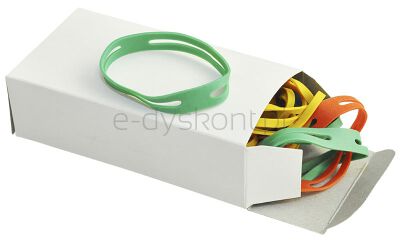 Q-Connect Gumki Krzyżowe  0,1Kg, Średnica 50Mm, Mix Kolorów 