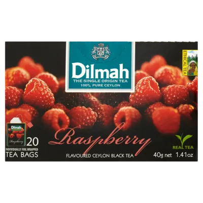 Dilmah Herbata Raspberry Flavoured Black Tea 20X2 G