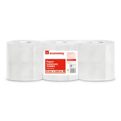 Tg Economy Papier Toaletowy Jumbo „Biały” 100 M 6R 2W 100% Celuloza