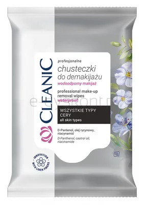 Cleanic Chusteczki Do Demakijażu Profesjonalne, 10 Szt.