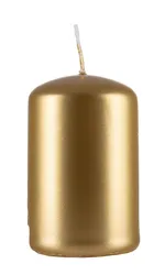 Świeca słupek DONAU HOME Adwent Lakier, 50x80mm, 4 szt., złoty