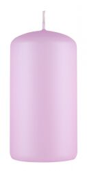 Donau HOME Świeca słupek Standard Lakier, 60x115mm, różowy perła mat
