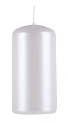 Donau HOME Świeca słupek Standard Lakier, 50x100mm, 4 szt., biały perła