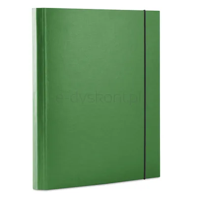 Teczka z gumką Office Products, PP, A4/30, 3-skrz., zielona