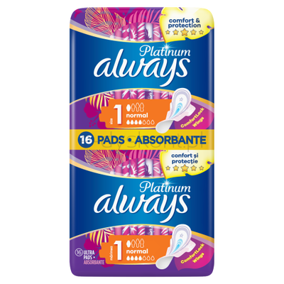 Always Podpaski Platinum Normal 16 Sztuk