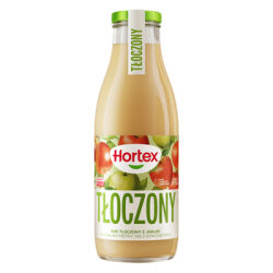 Hortex sok tłoczony z jabłek, naturalnie mętny, nie z koncentratu butelka szklana 750ml