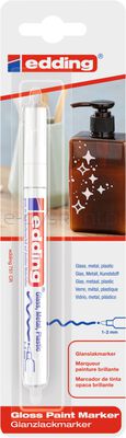 Edding Marker olejowy połyskujący e-751 1-2mm, blister, biały