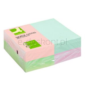 Q-Connect Bloczek samoprzylepny Rainbow, 127x76mm, 4x3x100k, pastel, mix kolorów