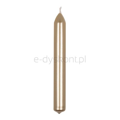 Donau HOME Świeca Stołowa Prosta Lakierowana, 20X170 Mm, 10 Szt., Złota