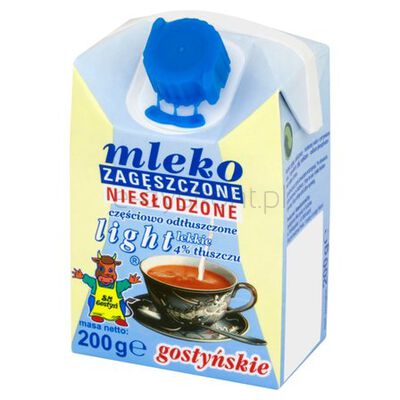 Mleko Gostyń Zagęszczone Niesłodz Light4% 200 G Krt