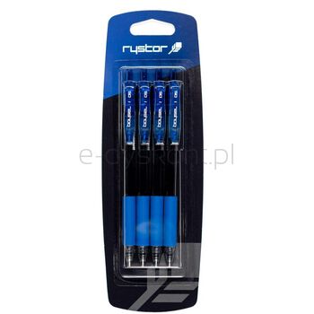 Rystor Pióro żelowe BOY GEL niebieski 4sztuki blister