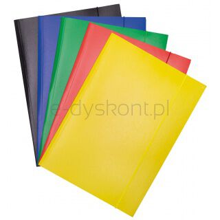Office Products Teczka z gumką, karton, A4, 300gsm, 3-skrz., mix kolorów