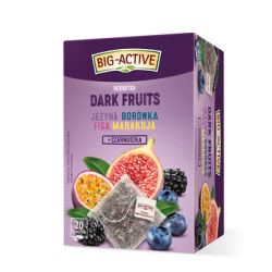 Big Active Herbatka Owocowa Dark Fruits Jeżyna, Borówka, Figa, Marakuja + Czarnuszka 20Torebek X 2,25G