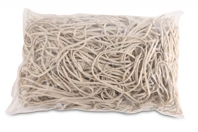 Office Products Gumki recepturki średnica 130mm, 1,5x3mm, 60% kauczuku, 1000g, zgrzewka, białe 