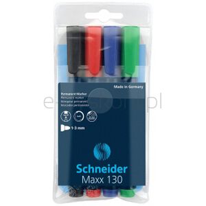 Schneider Zestaw markerów uniwersalnych Maxx 130, 1-3mm, 4 szt., miks kolorów