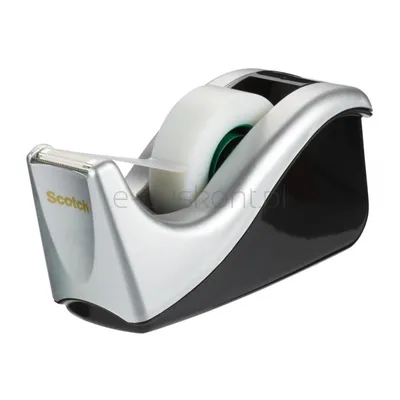 Dyspenser Do Taśm Scotch® (C60-St), Czarno-Srebrny, Taśma Gratis