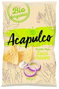 Nachosy o smaku śmietankowo-cebulowym BIO 125 g