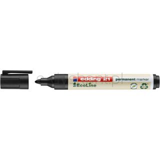 Edding Marker permanentny e-21 ecoline, 1,5-3mm, czarny